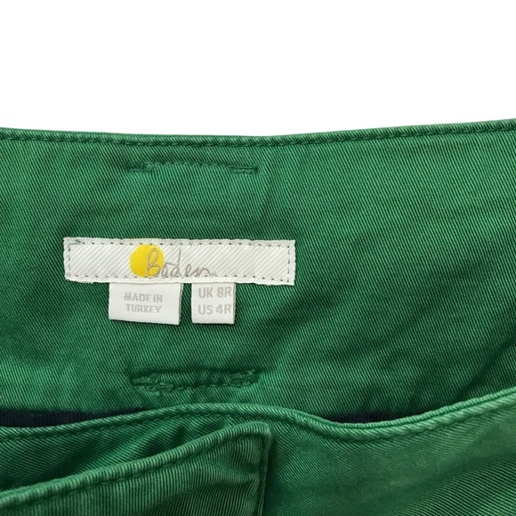 Boden Women’s Cargo Pant Size 4 Green Tie Waist Button Bottom Causal - Picture 3 of 4